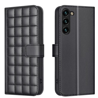 For Samsung Galaxy S23+ 5G Square Texture Leather Phone Case(Black)