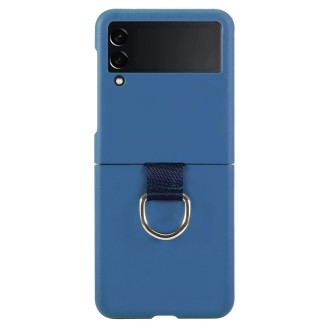 For Samsung Galaxy Z Flip4 Macaron Color Silicone Soft Phone Case(Blue)