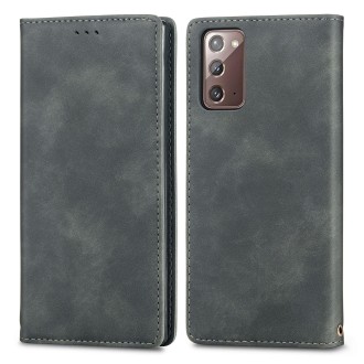 For Samsung Galaxy Note20 Retro Skin Feel Business Magnetic Horizontal Flip Leather Case with Holder & Card Slots & Wallet & Pho