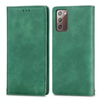 For Samsung Galaxy Note20 Retro Skin Feel Business Magnetic Horizontal Flip Leather Case with Holder & Card Slots & Wallet & Pho