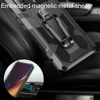 For Samsung Galaxy Note20 Machine Armor Warrior Shockproof PC + TPU Protective Case(Space Gray)