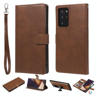 For Samsung Galaxy Note 20 2 in 1 Solid Color Detachable PU Leather Case with Card Slots & Magnetic Holder & Photo Frame & Walle