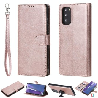 For Samsung Galaxy Note 20 Ultra 2 in 1 Solid Color Detachable PU Leather Case with Card Slots & Magnetic Holder & Photo Frame &