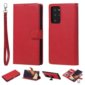 For Samsung Galaxy Note 20 2 in 1 Solid Color Detachable PU Leather Case with Card Slots & Magnetic Holder & Photo Frame & Walle