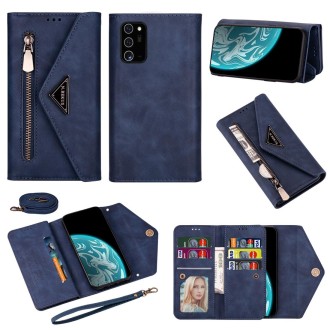 For Samsung Galaxy Note20 Skin Feel Zipper Horizontal Flip Leather Case with Holder & Card Slots & Photo Frame & Lanyard & Long 