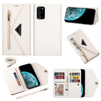 For Samsung Galaxy Note20 Skin Feel Zipper Horizontal Flip Leather Case with Holder & Card Slots & Photo Frame & Lanyard & Long 