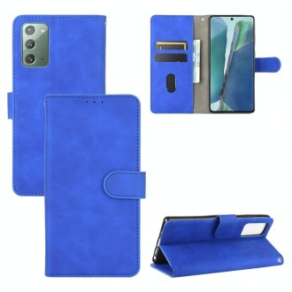 For Samsung Galaxy Note20 Solid Color Skin Feel Magnetic Buckle Horizontal Flip Calf Texture PU Leather Case with Holder & Card 