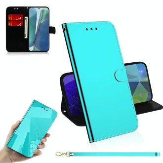 For Samsung Galaxy Note20 Imitated Mirror Surface Horizontal Flip Leather Case with Holder & Card Slots & Wallet & Lanyard(Mint 