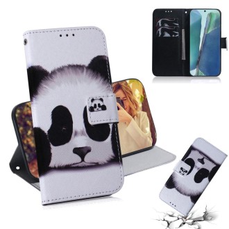 For Samsung Galaxy Note 20 Coloured Drawing Horizontal Flip Leather Case, with Holder & Card Slots & Wallet(Panda)