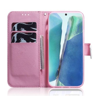 For Samsung Galaxy Note 20 Coloured Drawing Horizontal Flip Leather Case, with Holder & Card Slots & Wallet(Magnolia Flower)