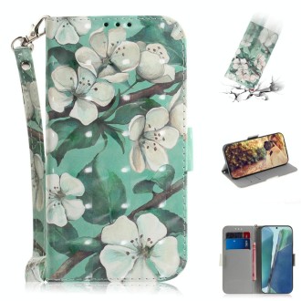 For Samsung Galaxy Note20 3D Colored Drawing Horizontal Flip Leather Case with Holder & Card Slots & Wallet & Lanyard(Watercolor