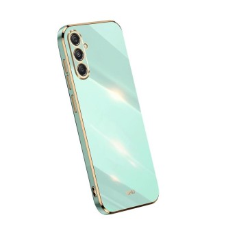 For Samsung Galaxy S23 FE 5G XINLI Straight Edge 6D Electroplate TPU Phone Case(Mint Green)