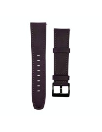 22mm Universal Retro Texture Leather Watch Band(Purple)