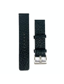 22mm Universal Buffalo Leather Watch Band(Black)