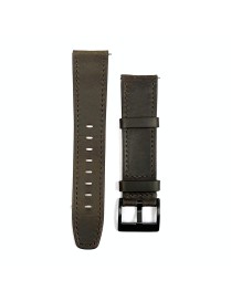 22mm Universal Retro Texture Leather Watch Band(Coffee Color)