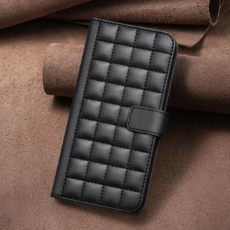 For Redmi Note 13 Pro 4G Global Square Texture Leather Phone Case(Black)