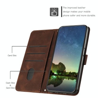 For Xiaomi Redmi Note 13 Pro 4G Global Dream Triangle Leather Phone Case with Lanyard(Brown)