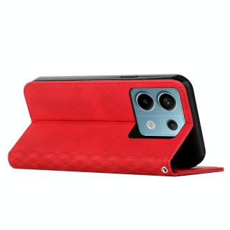 For Xiaomi Redmi Note 13 pro Diamond Splicing Skin Feel Magnetic Leather Phone Case(Red)