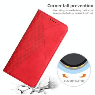 For Xiaomi Redmi Note 13 pro Diamond Splicing Skin Feel Magnetic Leather Phone Case(Red)