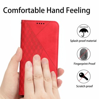 For Xiaomi Redmi Note 13 pro Diamond Splicing Skin Feel Magnetic Leather Phone Case(Red)