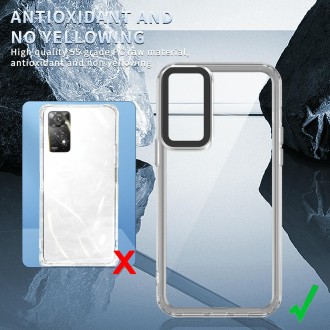 For Xiaomi Redmi Note 11 Pro 4G/5G Transparent Acrylic + TPU Shockproof Phone Case(Transparent Black)