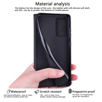 For Xiaomi Redmi Note 13 Pro 4G Frosted Business Magnetic Horizontal Flip PU Phone Case(Black)