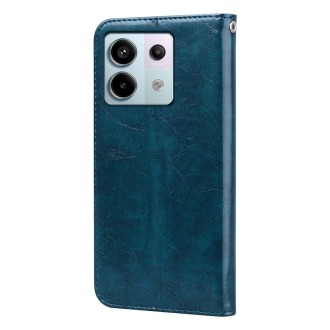 For Xiaomi Redmi Note 13 Pro 4G Oil Wax Texture Leather Phone Case(Blue)