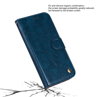 For Xiaomi Redmi Note 13 Pro 4G Oil Wax Texture Leather Phone Case(Blue)