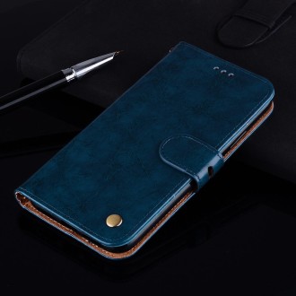 For Xiaomi Redmi Note 13 Pro 4G Oil Wax Texture Leather Phone Case(Blue)