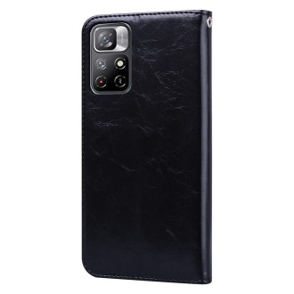 For Xiaomi Redmi Note 11 Pro+ 5G Oil Wax Texture Leather Phone Case(Black)