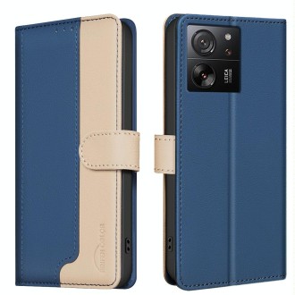 For Xiaomi 13T / Redmi K60 Ultra Color Matching RFID Anti-theft Leather Phone Case(Blue)