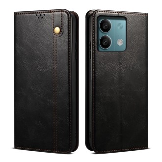 For Xiaomi Redmi Note 13 Pro Oil Wax Crazy Horse Texture Leather Phone Case(Black)