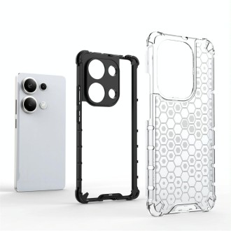 For Redmi Note 13 Pro 4G Shockproof Honeycomb Phone Case(White)