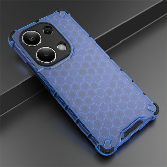 For Redmi Note 13 Pro 4G Shockproof Honeycomb Phone Case(Blue)