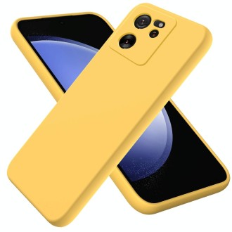 For Xiaomi 13T/13T Pro/Redmi K60 Ultra Solid Color Liquid Silicone Dropproof Full Coverage Protective Case(Yellow)