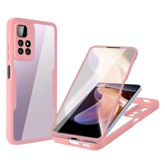 For Xiaomi Redmi Note 11 Pro Acrylic + TPU 360 Degrees Full Coverage Shockproof Phone Case(Pink)