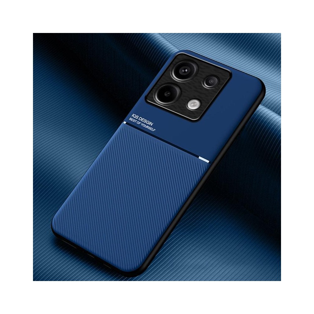 For Xiaomi Redmi Note 13 Pro Classic Tilt Strip Grain Magnetic Shockproof PC + TPU Phone Case(Blue)