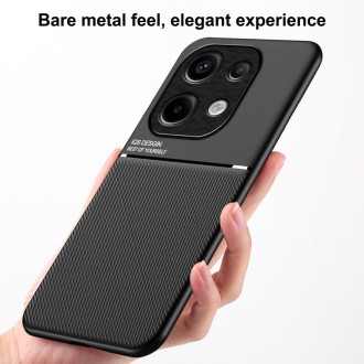 For Xiaomi Redmi Note 13 Pro 4G Classic Tilt Strip Grain Magnetic Shockproof PC + TPU Phone Case(Green)