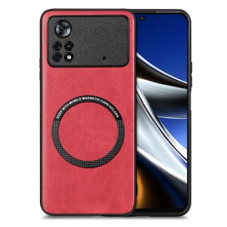 For Xiaomi Poco X4 Pro 5G Solid Color Leather Phone Case(Red)