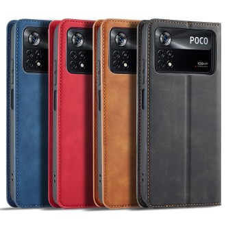 For Xiaomi Poco X4 Pro 5G Forwenw Dream Series Oil Edge Strong Magnetism Leather Phone Case(Brown)