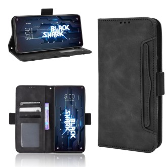 For Xiaomi Black Shark 5 Pro Skin Feel Calf Texture Card Slots Leather Phone Case(Black)