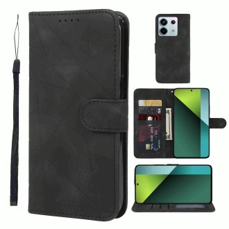 For Xiaomi Redmi Note 13 Pro 5G Skin Feel Geometric Lines Leather Phone Case(Black)