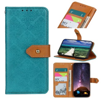 For Xiaomi Redmi Note 13 Pro European Floral Embossed Leather Phone Case(Blue)