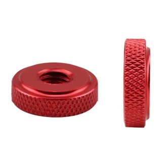 Knurled Aluminum Alloy Single Layer Hand Tight Nut Thin Small Step Nut, Specification: M10-D20x8Red