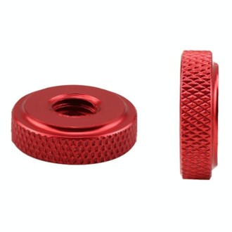 Knurled Aluminum Alloy Single Layer Hand Tight Nut Thin Small Step Nut, Specification: M8-D20x6Red