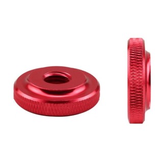 Knurled Aluminum Alloy Single Layer Hand Tight Nut Thin Small Step Nut, Specification: M10-D30x8Red