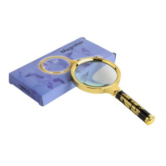 2pcs Elderly Reading Books Handheld Magnifier, Diameter:90mm(Non-removable Handle)