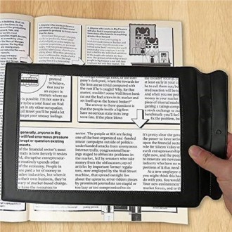 A4 Magnifying Glass Reading Handheld Soft PVC Full Page 3X Magnifier