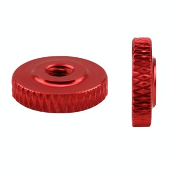 Knurled Aluminum Alloy Single Layer Hand Tight Nut Thin Small Step Nut, Specification: M3-D11x3Red