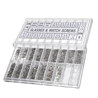 1000pcs Box Watch Glasses Repair Screw Set